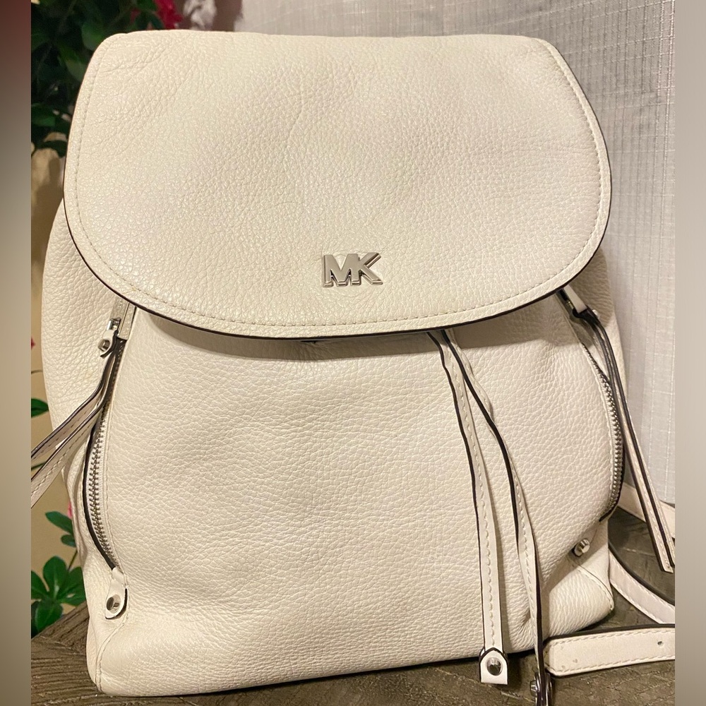 Michael kors white backpack